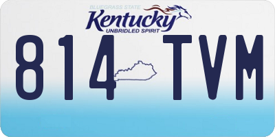 KY license plate 814TVM