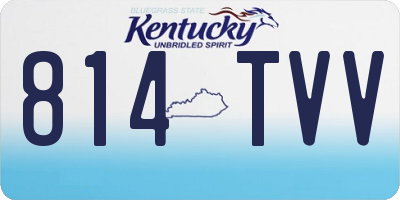 KY license plate 814TVV