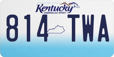 KY license plate 814TWA