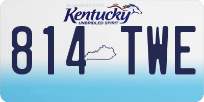 KY license plate 814TWE