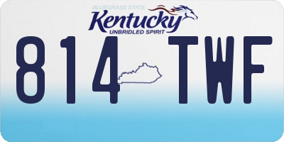 KY license plate 814TWF