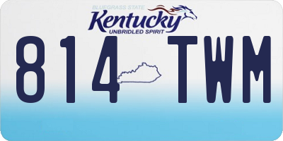 KY license plate 814TWM