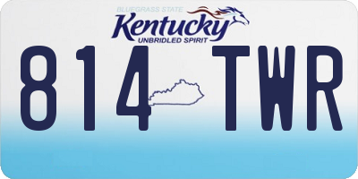 KY license plate 814TWR