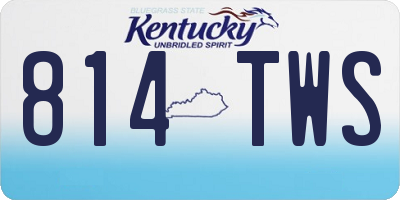 KY license plate 814TWS