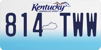 KY license plate 814TWW