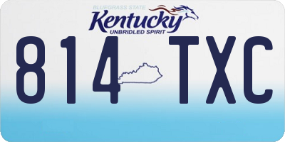 KY license plate 814TXC