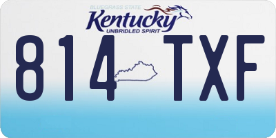 KY license plate 814TXF