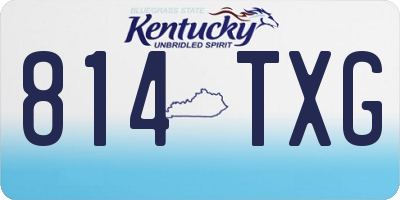 KY license plate 814TXG