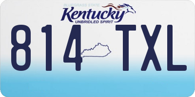 KY license plate 814TXL