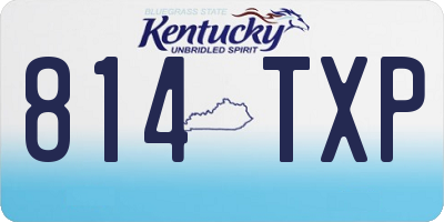 KY license plate 814TXP