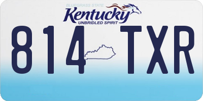KY license plate 814TXR
