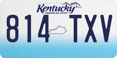 KY license plate 814TXV