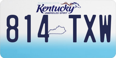 KY license plate 814TXW