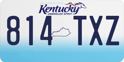 KY license plate 814TXZ
