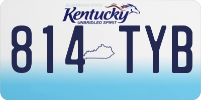 KY license plate 814TYB