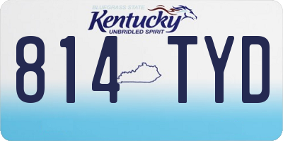 KY license plate 814TYD