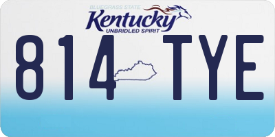 KY license plate 814TYE