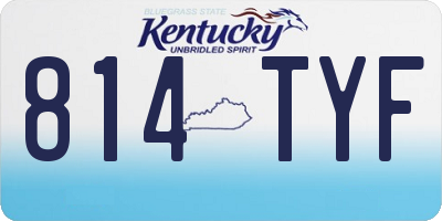KY license plate 814TYF