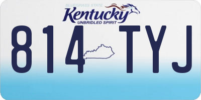 KY license plate 814TYJ