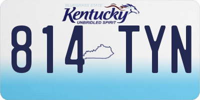 KY license plate 814TYN