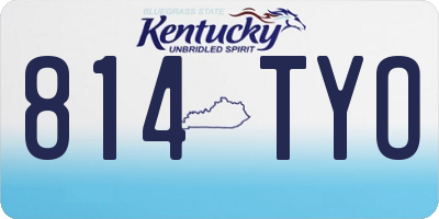 KY license plate 814TYO