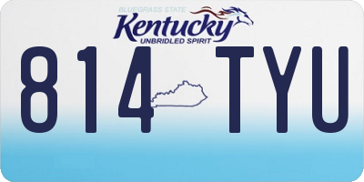 KY license plate 814TYU