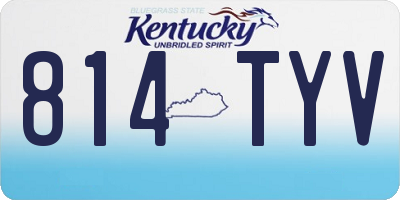KY license plate 814TYV