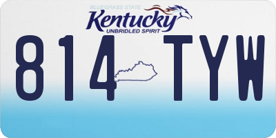 KY license plate 814TYW