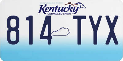 KY license plate 814TYX