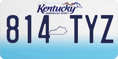KY license plate 814TYZ