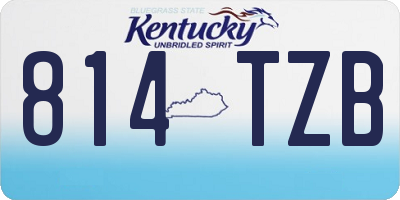 KY license plate 814TZB