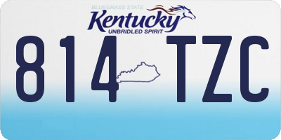 KY license plate 814TZC