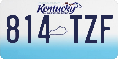 KY license plate 814TZF