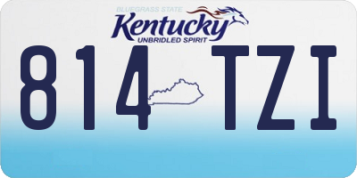 KY license plate 814TZI