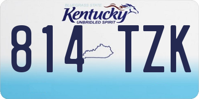 KY license plate 814TZK