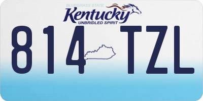 KY license plate 814TZL