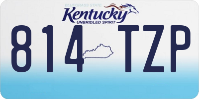 KY license plate 814TZP