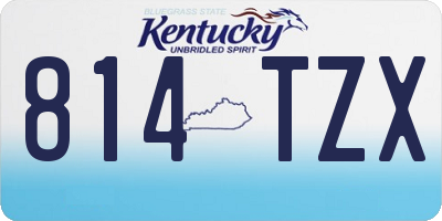 KY license plate 814TZX