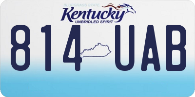 KY license plate 814UAB