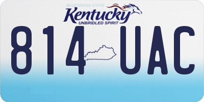KY license plate 814UAC