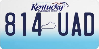 KY license plate 814UAD
