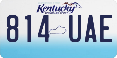 KY license plate 814UAE