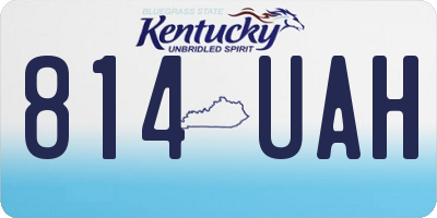 KY license plate 814UAH