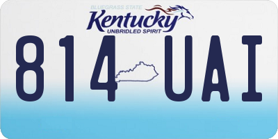 KY license plate 814UAI