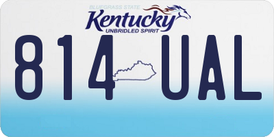 KY license plate 814UAL