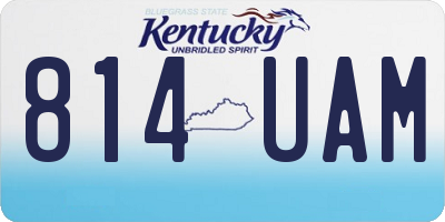 KY license plate 814UAM