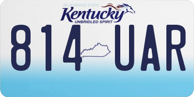 KY license plate 814UAR