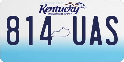 KY license plate 814UAS