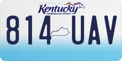 KY license plate 814UAV