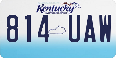 KY license plate 814UAW